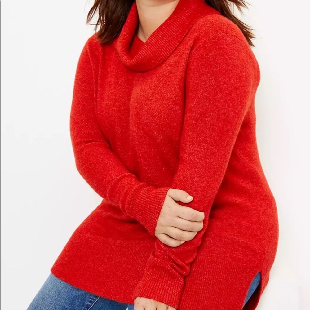LOFT Plus Cowl Neck Tunic Sweater